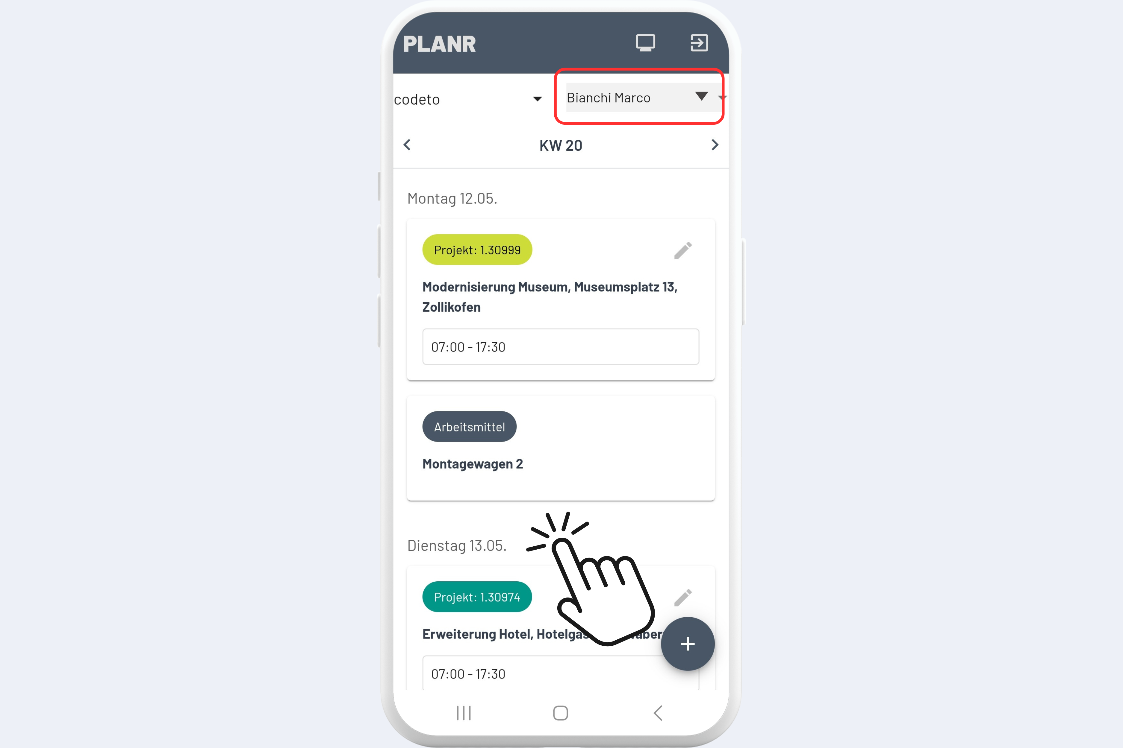 Mobile View - Startseite