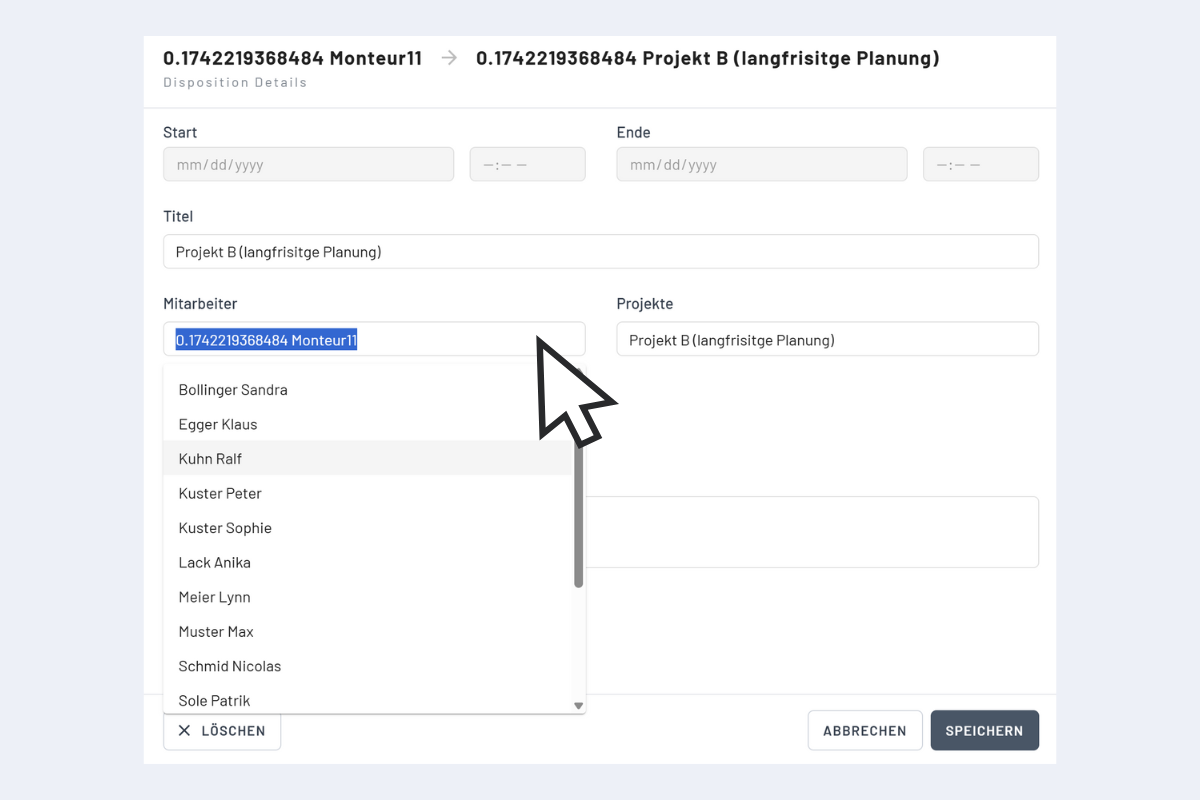 Affecter un collaborateur au poste vacant