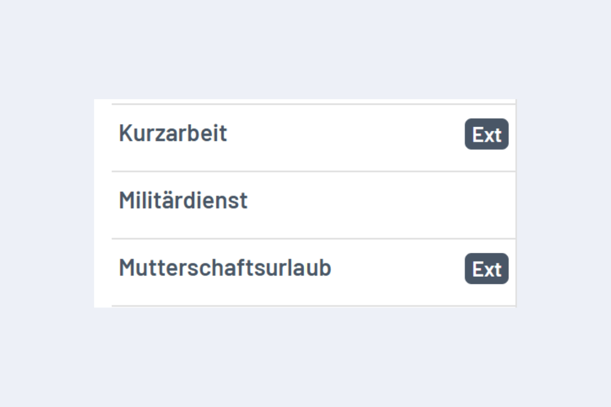 Assenze esterne